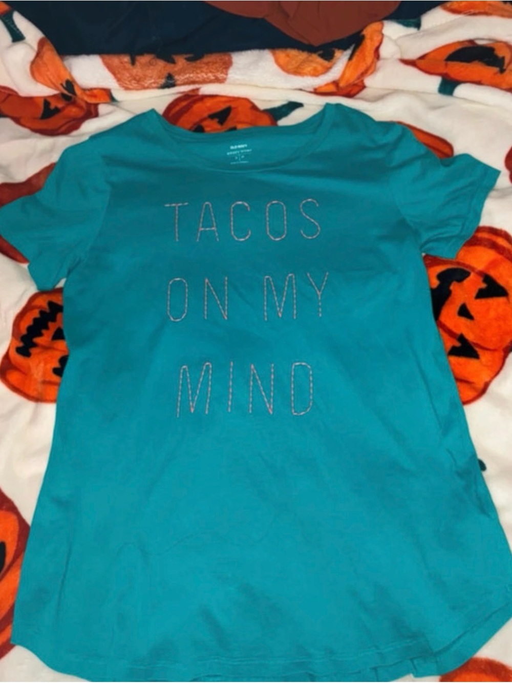 Old Navy Teal Short Sleeve Graphic Tee
